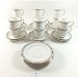 A Paragon Olympus tea and coffee set comprising: six tea cups, six coffeee cups, twelve saucers