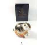 A Royal Crown Derby Imari paperweight Riverbank Beaver, boxed with gold seal