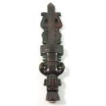 A fine carved Chinese hardstone ceremonial dagger, 24.5cm