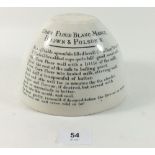 A jelly mould printed recipe for Corn Flour Blancmange