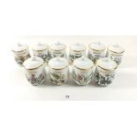 A set of ten Royal Worcester herb jars