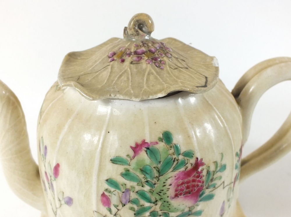 A Japanese early Satsuma part tea service decorated in famille rose pallette comprising: teapot, - Image 2 of 3