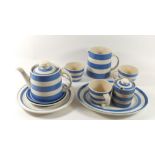 A group of Cornishware, some by T G Green