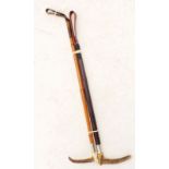 A Swaine and Adeney horn handled riding crop 'Won by Black Jean, Bath 1911' and another Swaine and
