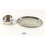 A silver miniature tray with engine turned decoration, Birmingham 1926, William Neale & Son Ltd,