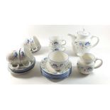 A Royal Doulton Expressions 'Windermere' tea service comprising: teapot, six cups and saucers, six