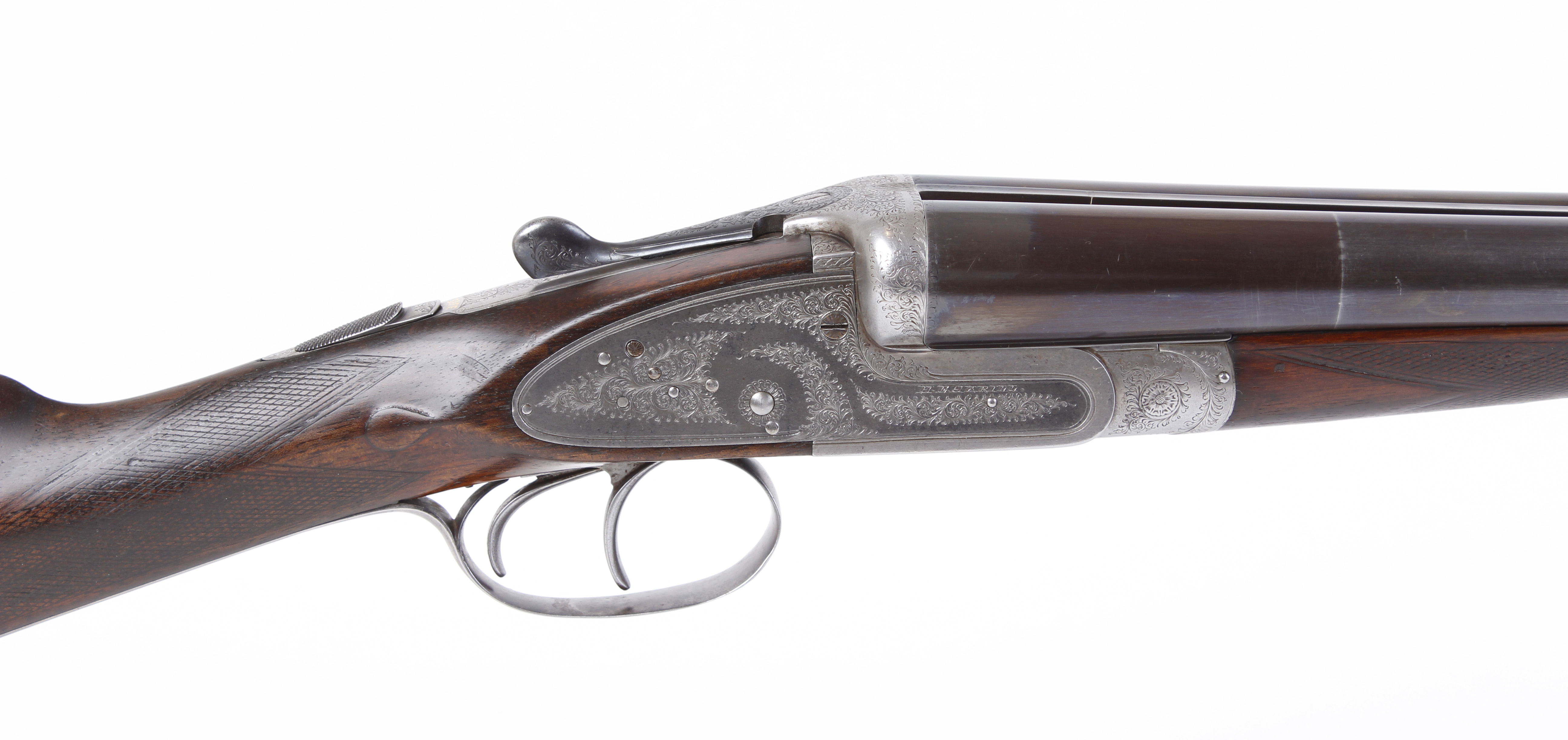 (S2) 12 bore sidelock ejector by Henry Akrill, 28 ins sleeved barrels, ¼ & ¾, concave rib with - Image 4 of 12
