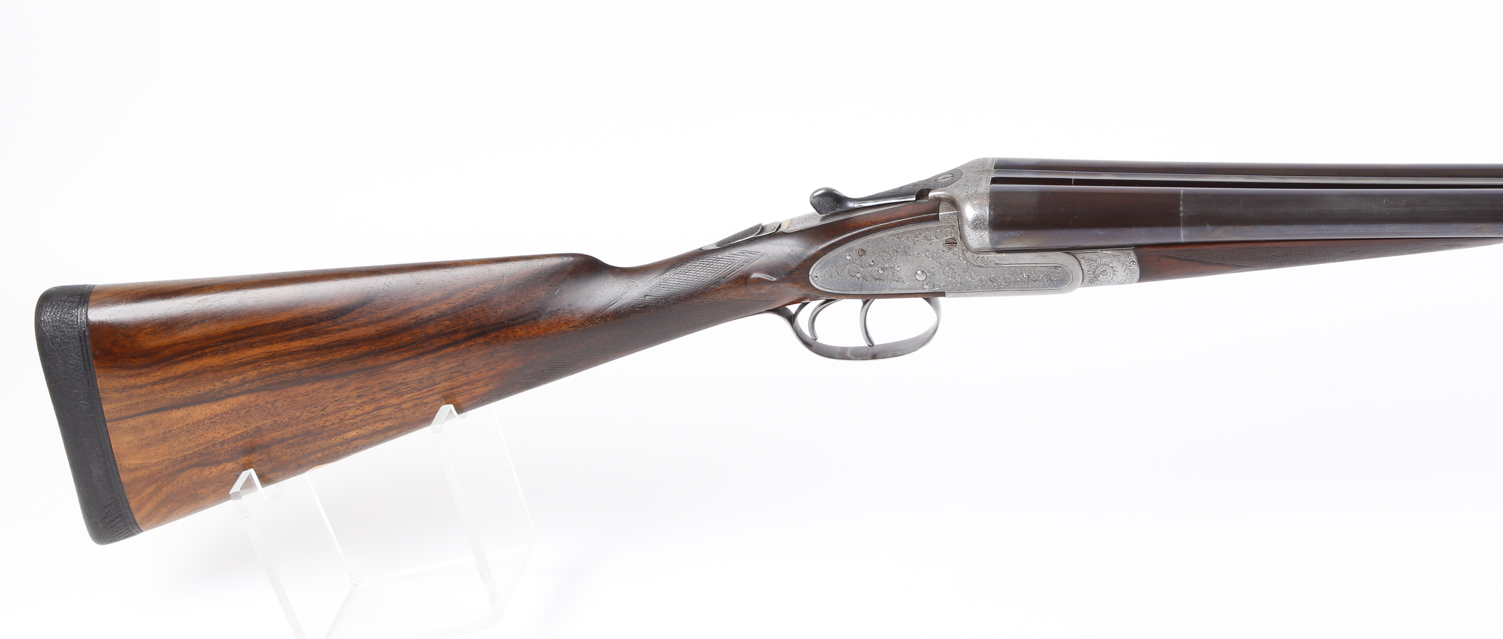 (S2) 12 bore sidelock ejector by Henry Akrill, 28 ins sleeved barrels, ¼ & ¾, concave rib with - Image 8 of 12