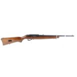 (S1) .22 Ruger 10/22 semi automatic carbine, 18½ ins threaded barrel (capped), original open