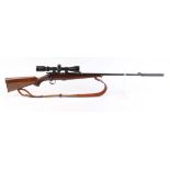 (S1) .22 CZ BRNO Model 1 bolt action rifle, 22 ins screw cut barrel (Parker Hale moderator