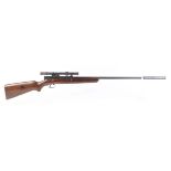 (S1) .22 Winchester Model 74 semi automatic rifle, 22 ins screw cut barrel (Parker Hale moderator