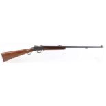 (S1) .22 Greener martini action take-down rifle, 25½ ins barrel with blade and tangent sights,