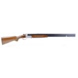 (S2) 12 bore Investarm over and under, 30 ins barrels, ¾ & ½, 3 ins chambers, folding action, single