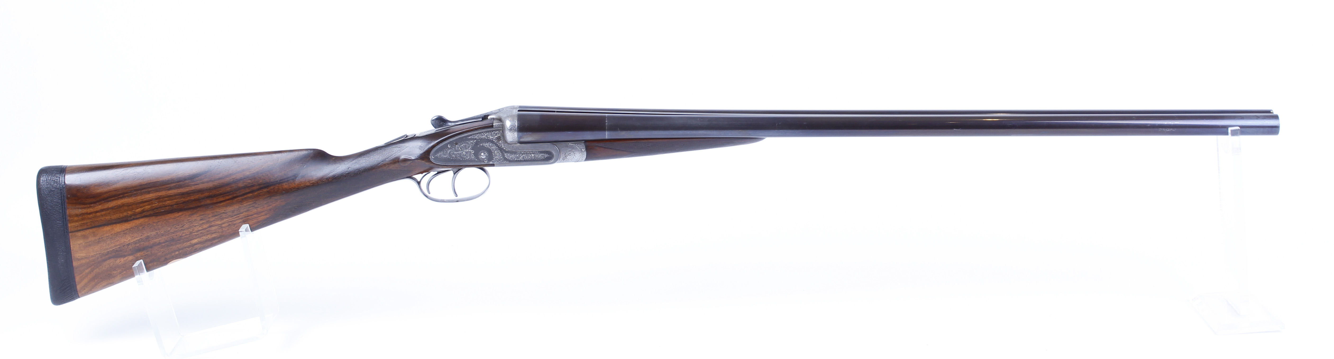 (S2) 12 bore sidelock ejector by Henry Akrill, 28 ins sleeved barrels, ¼ & ¾, concave rib with