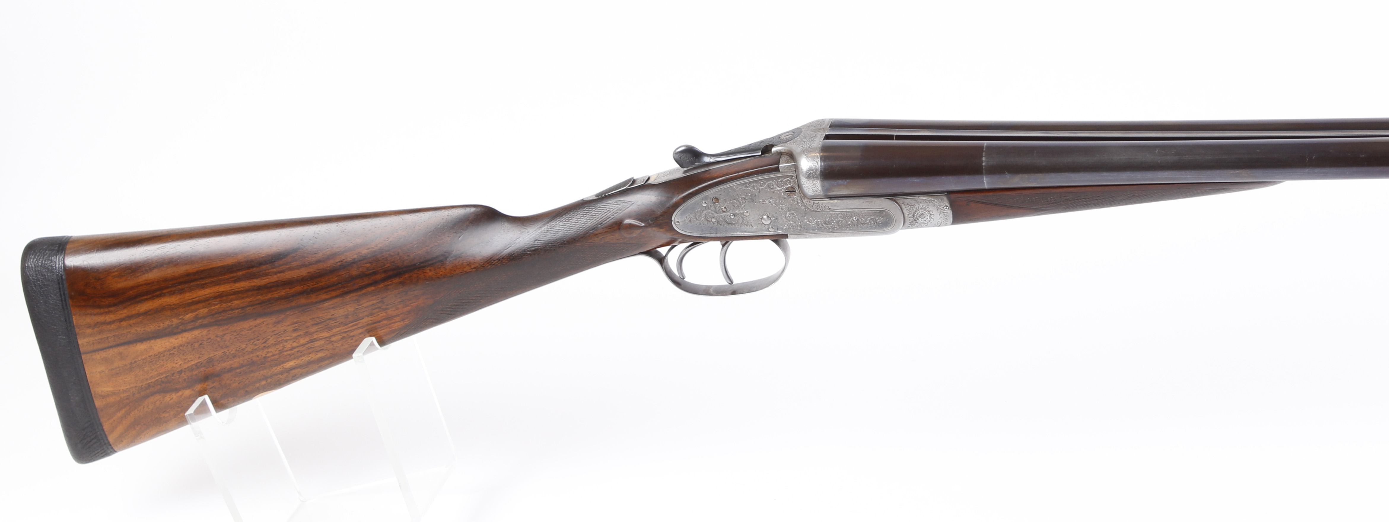 (S2) 12 bore sidelock ejector by Henry Akrill, 28 ins sleeved barrels, ¼ & ¾, concave rib with - Image 7 of 12