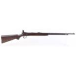 (S1) .22 BSA bolt action rifle, 25 ins barrel with original open sights and additional Parker Hale