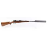 (S1) .22-250 CZ 550 bolt action rifle, 24½ ins threaded barrel (T8 over barrel moderator available),