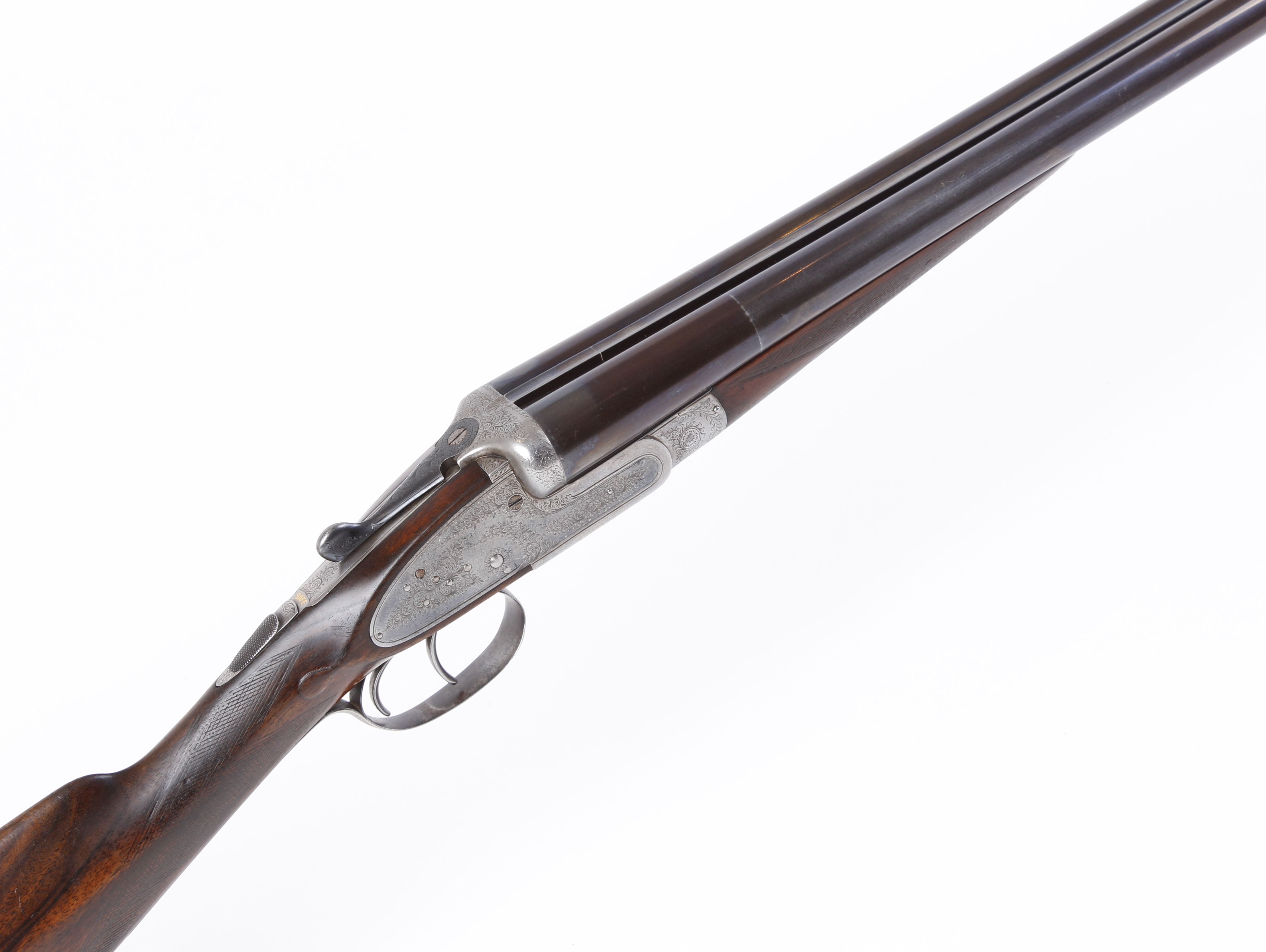 (S2) 12 bore sidelock ejector by Henry Akrill, 28 ins sleeved barrels, ¼ & ¾, concave rib with - Image 6 of 12