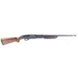 (S2) 12 bore Stevens Model 67 Series E, pump action, three shot, 24 ins ic choke barrel, (