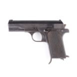9mm Femaru M37 semi automatic pistol, 10 shot magazine, wood grips, no. 127369 - Deactivated with EU