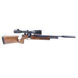 .22 Air-Arms S200 pre charged air rifle, fitted silencer, 10 shot rotary magazine, adjustable