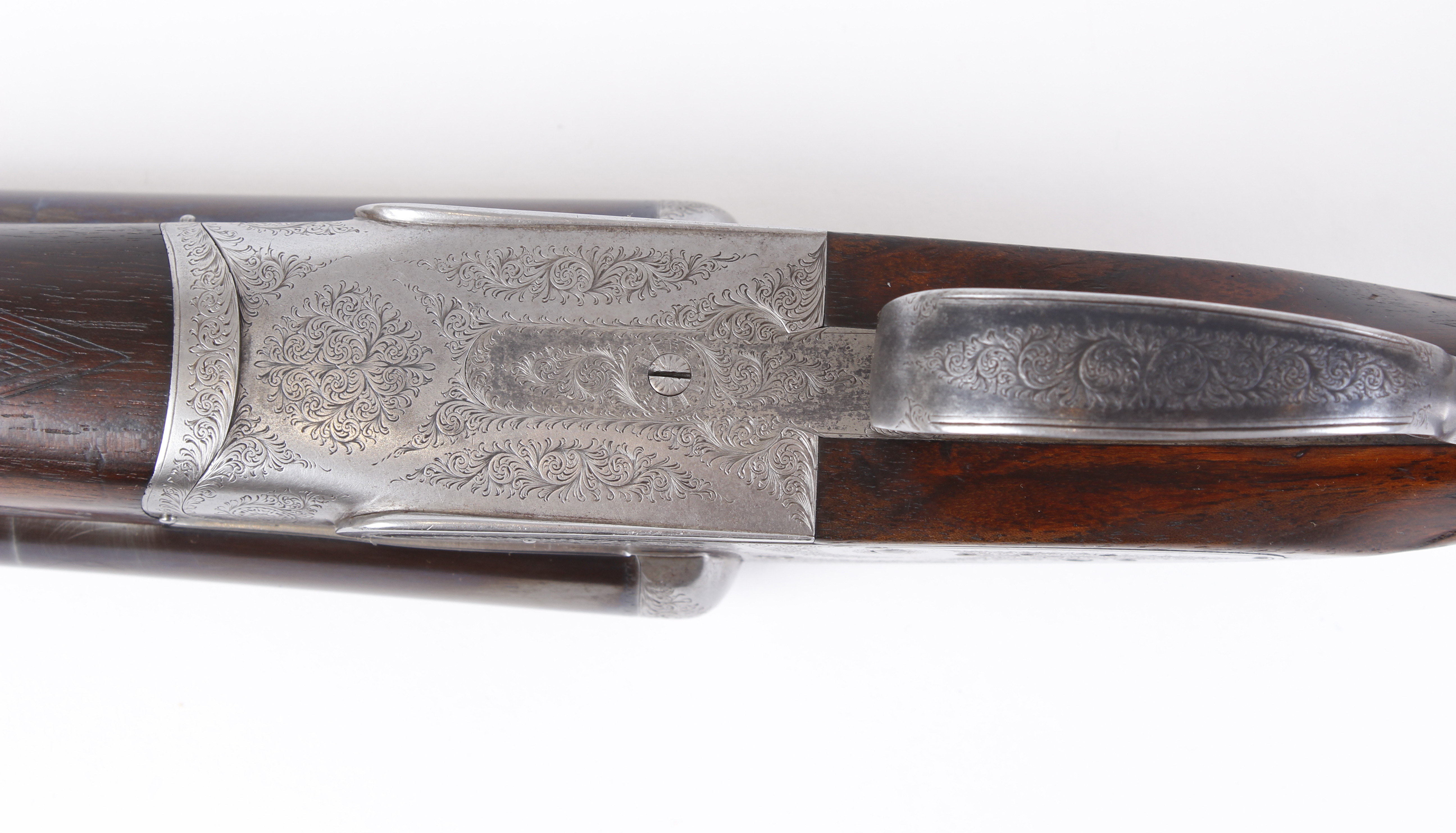 (S2) 12 bore sidelock ejector by Henry Akrill, 28 ins sleeved barrels, ¼ & ¾, concave rib with - Image 11 of 12