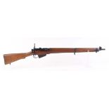 (S1) .303 Lee Enfield No.4 Mk1 bolt action service rifle dated 1943, in military specification,