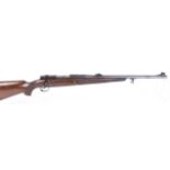 (S1) .458(Mag) Winchester Model 70 bolt action rifle, 22½ ins barrel, hooded blade foresight, v-