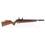 .22 Beeman (Theoben) SLR under lever air rifle, fitted scope rings, pistol grip stock with raised