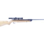 .22 Webley Hawk Mk3 break barrel air rifle, mounted 4 x 20 SMK scope, no. 41596 [Purchasers note: