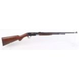 .22 FN Browning pump action rifle, open sights, tube magazine, semi pistol grip stock with steel