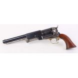 .44 Colt Dragoon (Italian) percussion blank firing revolver, 8 ins barrel, engraved 6 shot cylinder,