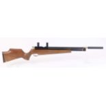 (S1) .22 Daystate Huntsman Mk2 pre-charged single shot air rifle, fitted PH moderator, 30mm scope
