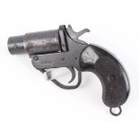 (S1) 1 ins flare pistol, steel frame, black plastic grips, no. K1434 [Section 1 licence required.