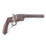 (S1) 26.5mm German flare pistol, 9 ins part octagonal barrel, underlever opening, wood grips with