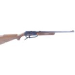 .22 Daisy Powerline Model 922 under lever air rifle, open sights, with 5 shot magazine, nvn [