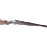 (S2) 12 bore single semi hammer gun by Chas. Osborne & Co. 30 ins barrel, ¾ choke, 2½ ins chamber,