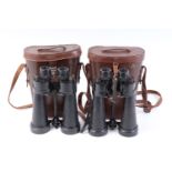 Pair of 7x GF41 Barr & Stroud binoculars stamped broad arrowhead no.78132 in leather case, with