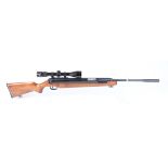 .22 Diana Model 48 side lever air rifle, moderated barrel, mounted 3-9 x 40 Nikko Stirling scope,