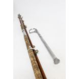 Vintage Hardy Alnwick 'Patent Steel Centre' three piece split cane fishing rod, no. 14867,