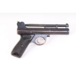 .177 Webley Mark 1 top lever air pistol, open sights, no. 139