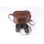 Pair of 7x50 binoculars, stamped Canada 1944, No.12533-C in leather case