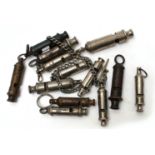 13 vintage whistles to include 'The Acme Scout Master', 3 x 'The Acme Scout', 4 various Boy Scouts