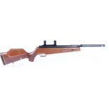 .22 Theoben H.E. System break action air rifle, fitted Evolution moderator, raised scope rail fitted