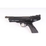 .177 Webley Hurricane top lever air pistol, open sights, nvn