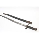 British P.1860 Yataghan (Martini-Henry) sword bayonet, 22½ ins single edged fullered blade with
