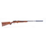 (S1) .22 CZ 452-2E bolt action rifle, 21ins threaded barrel (moderator available), scope grooves, 5