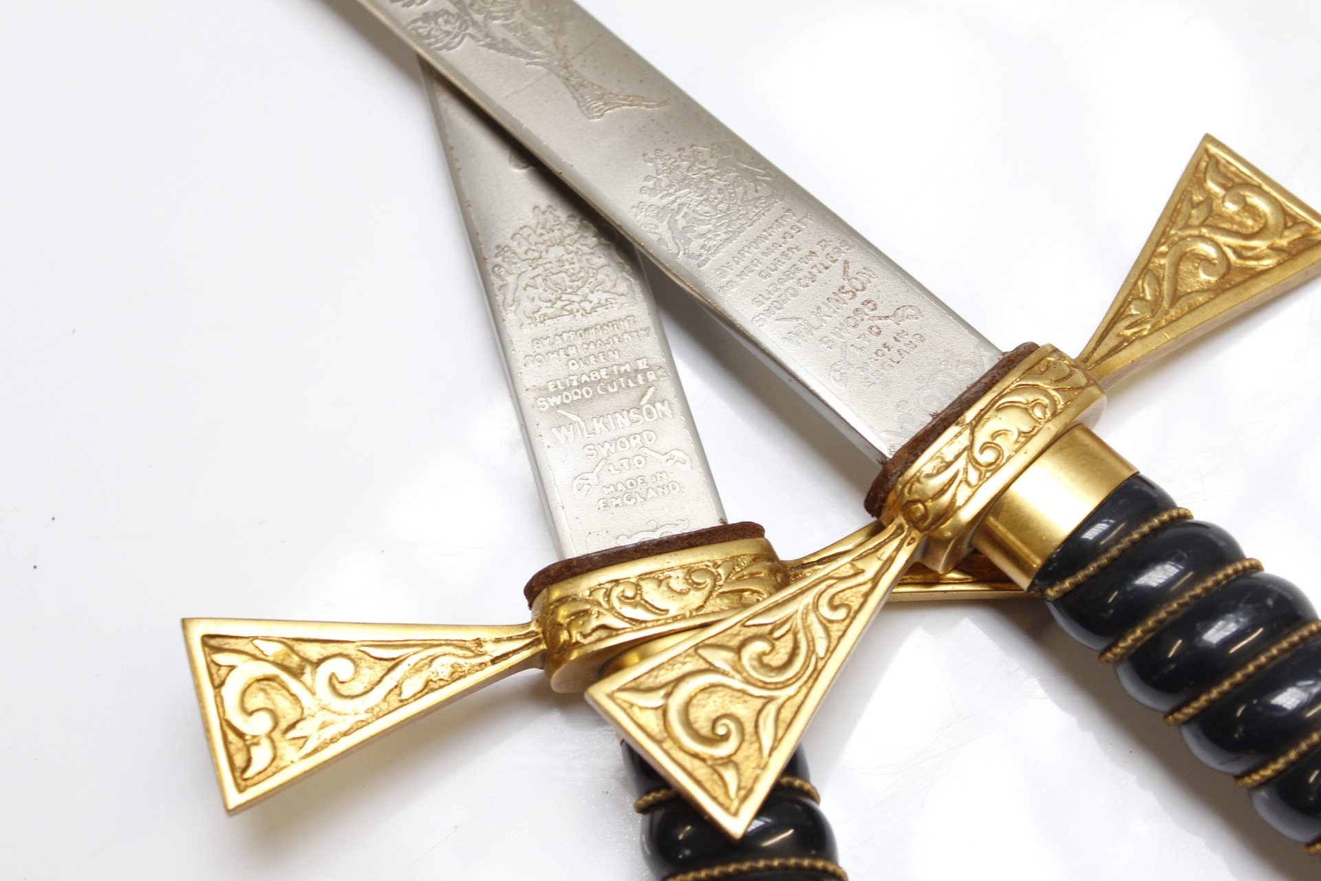 A pair of ceremonial or presentation swords in the Masonic rose croix style by Wilkinson Sword, each - Image 2 of 2