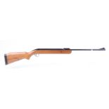 .22 BSA Airsporter Mk5 under lever air rifle, open sights, tap loading, stock with recoil pad, nvn