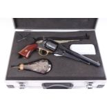 (S1) .44 Uberti black powder percussion revolver, 8 ins octagonal barrel with blade front sight, cap